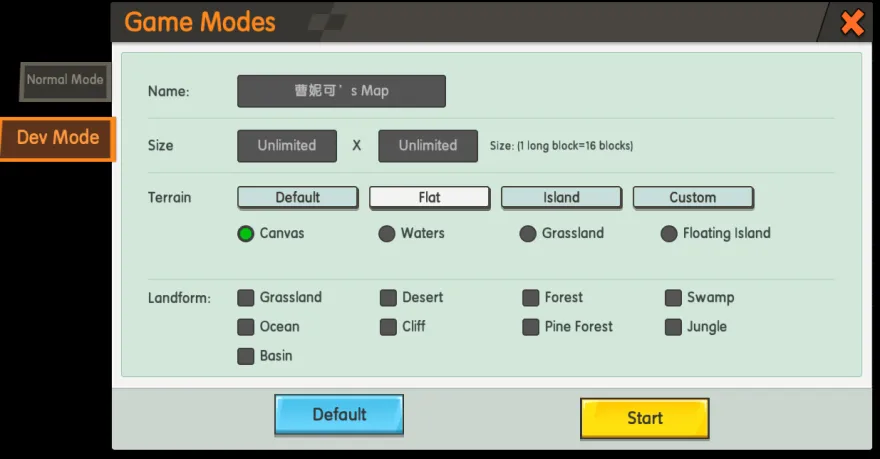 Developer trong Mini World CREATA