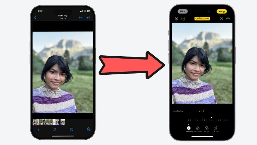 hóa ảnh chân dung trên iPhone 15