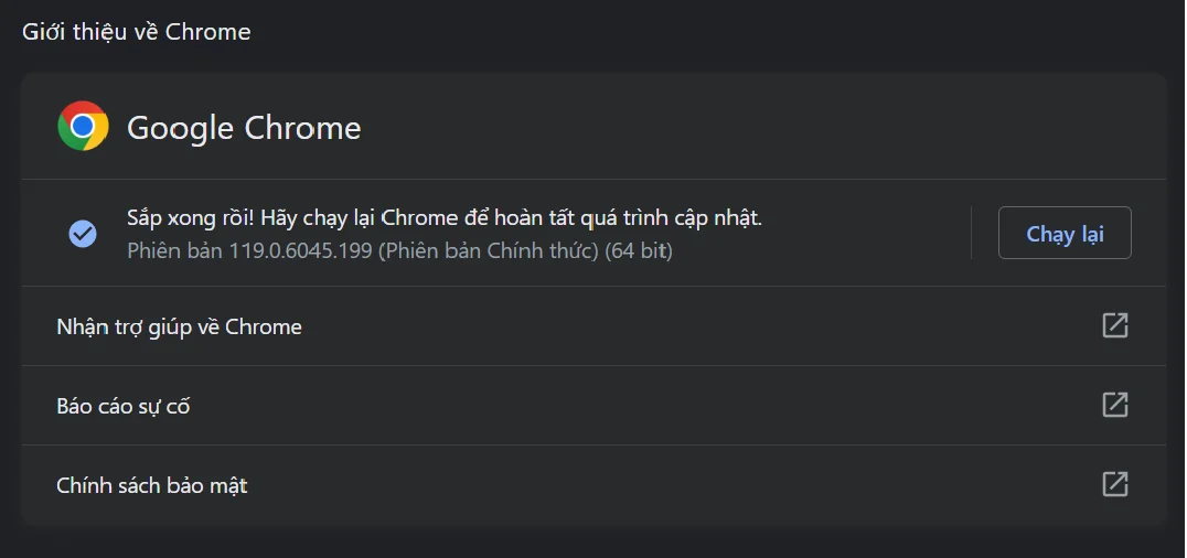 Người dùng Google Chrome lưu ý: Cập nhật trình duyệt web ngay lập tức
