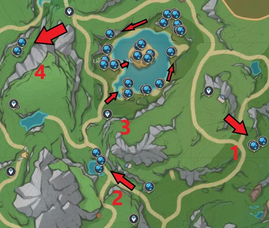 Lyly ánh sáng hồ nước