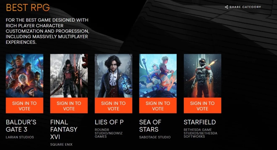 Những ứng cử viên nặng ký cho giải Game hay nhất năm đã được công bố