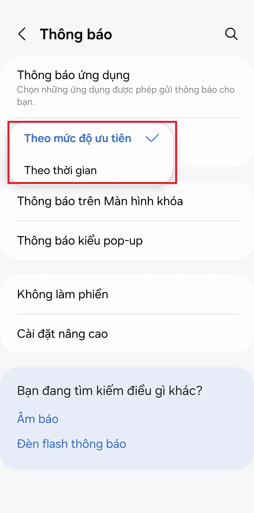 Điều chỉnh thứ tự thông báo trên One UI 6 cực đơn giản