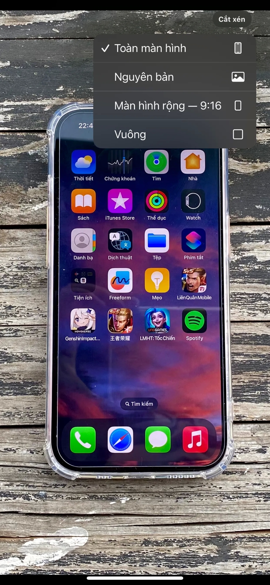 cách cắt ảnh nhanh trên iOS 17
