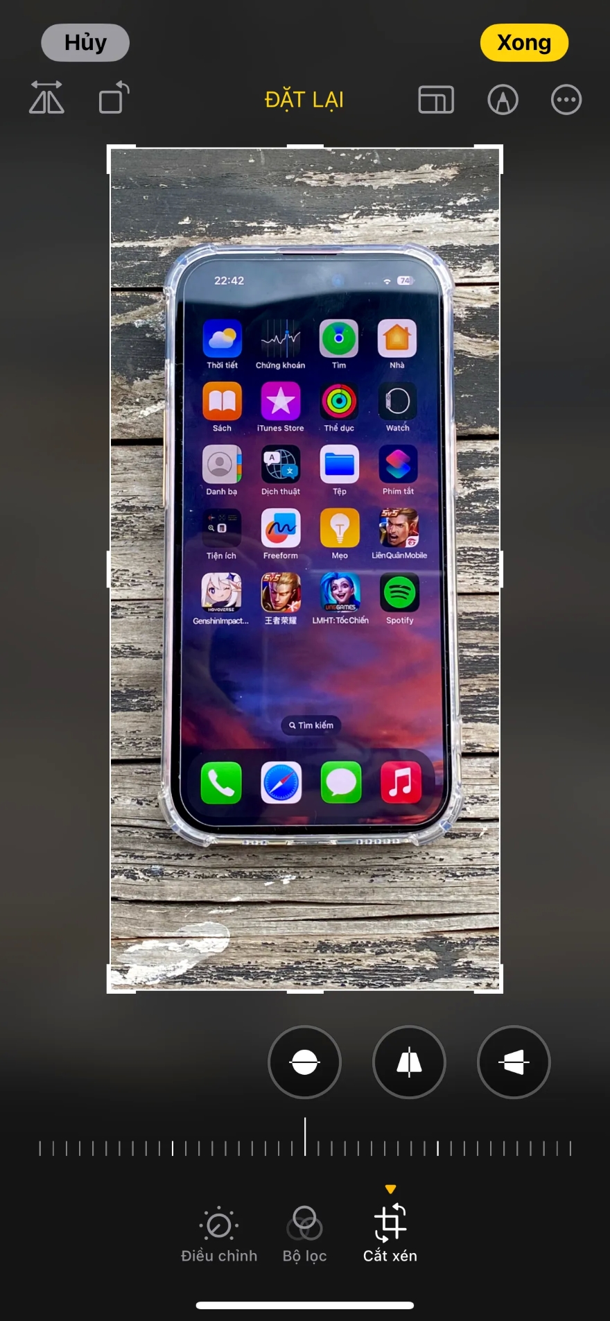 cách cắt ảnh nhanh trên iOS 17