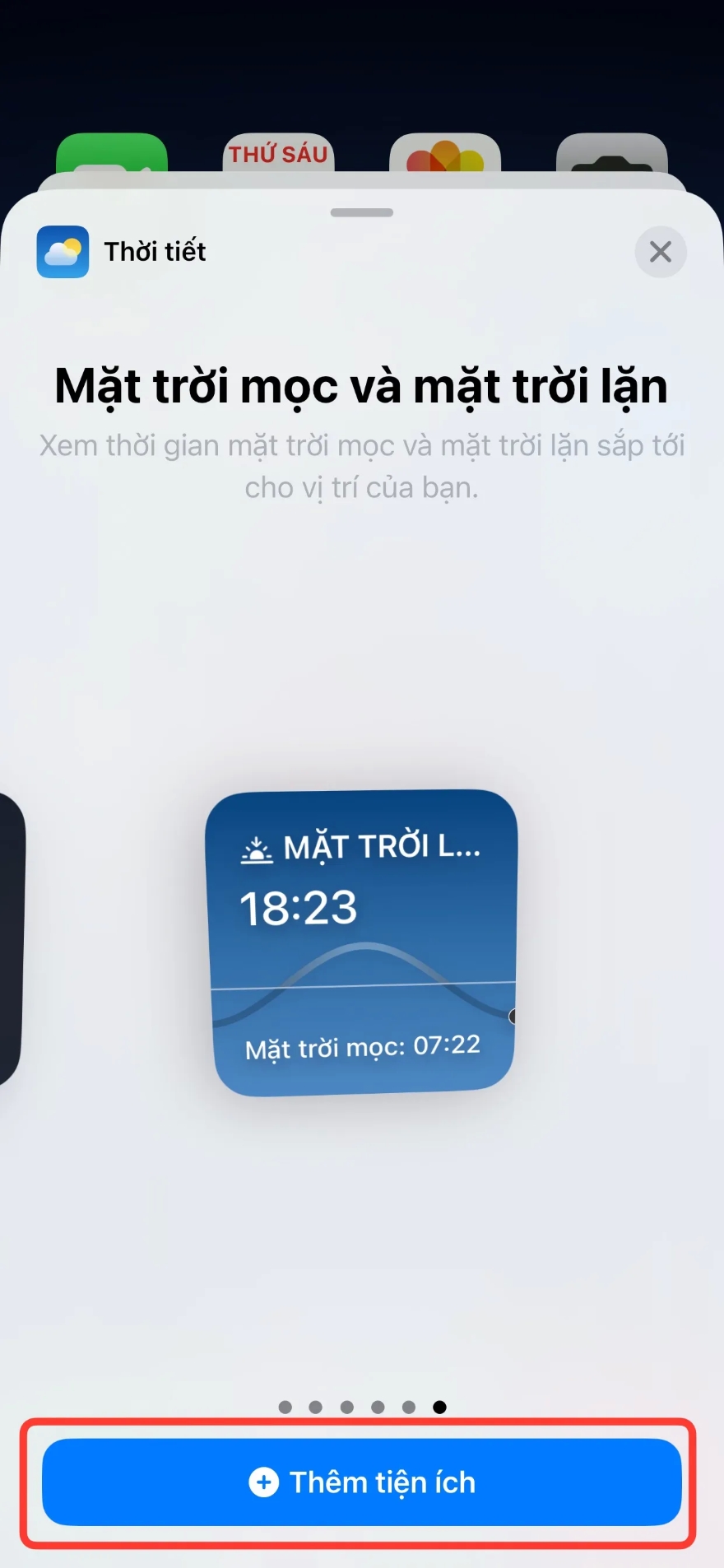 cách sử dụng tiện ích thời tiết trên iOS 17.2