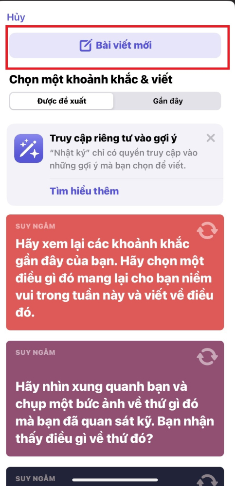 Sử dụng Nhật ký trên iOS 17.2 cực đơn giản