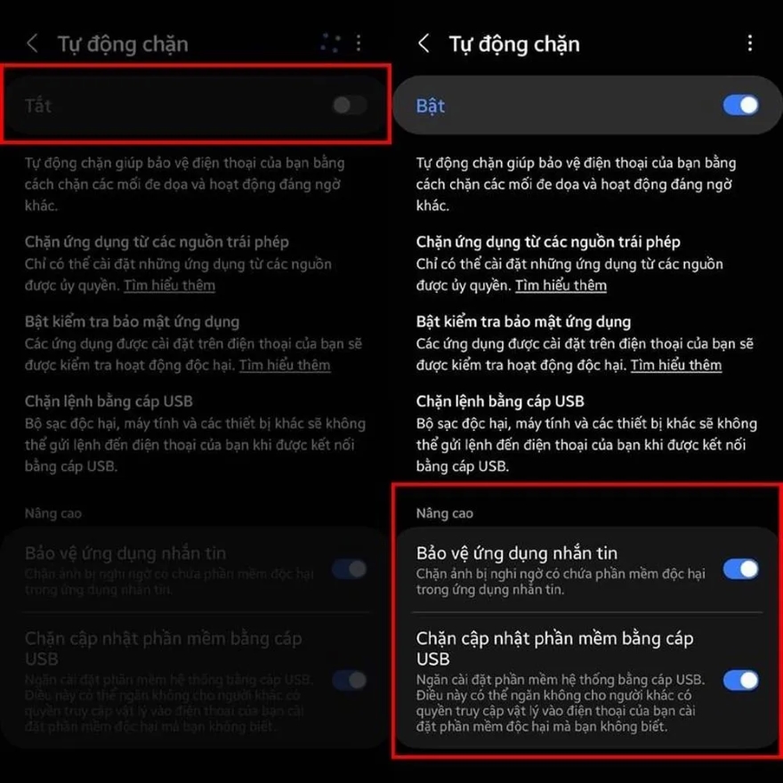 Giữ an toàn cho thiết bị Galaxy với Tự động chặn trong One UI 6.0