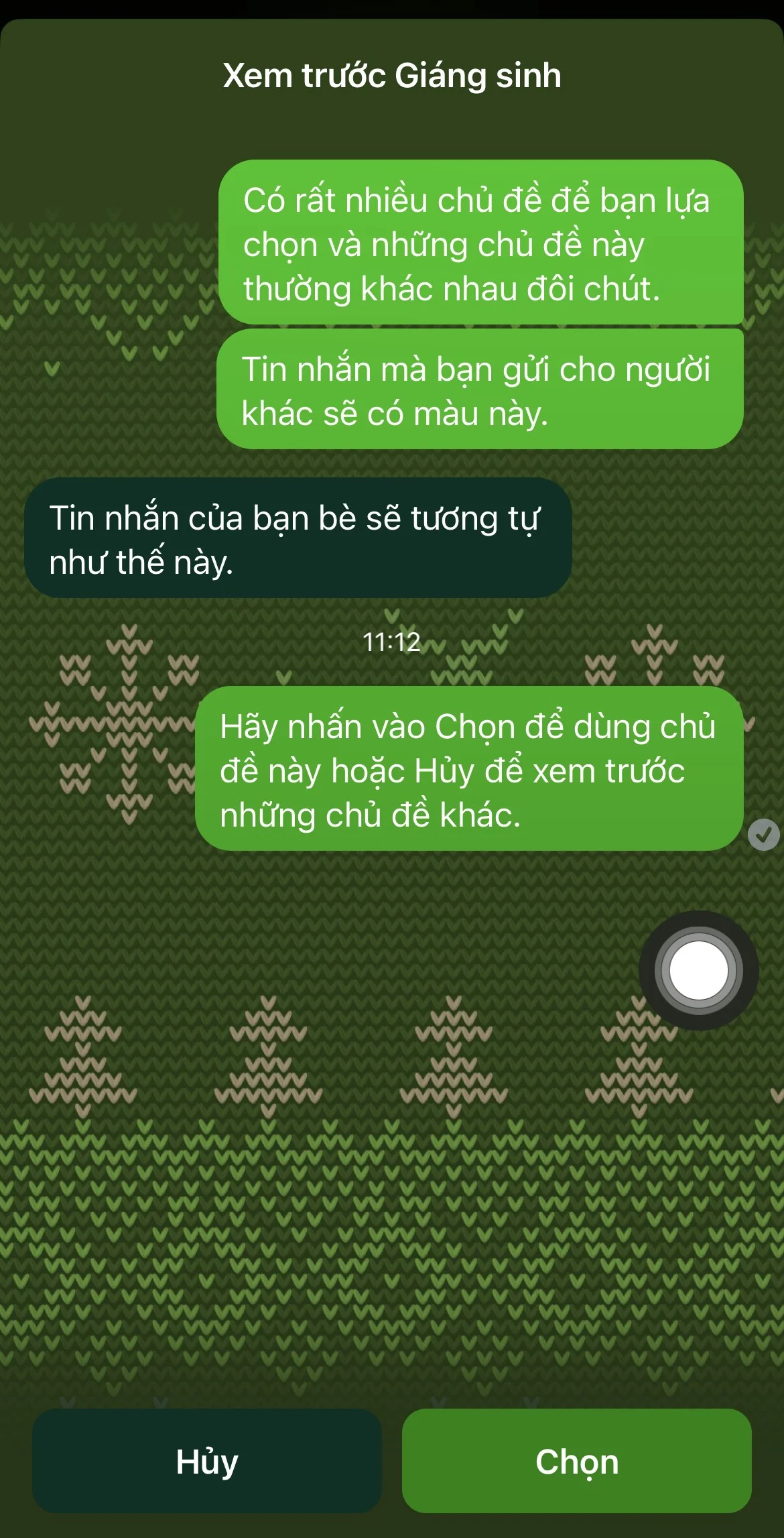 Cách đổi chủ đề Messenger đón Giáng Sinh cực nhanh