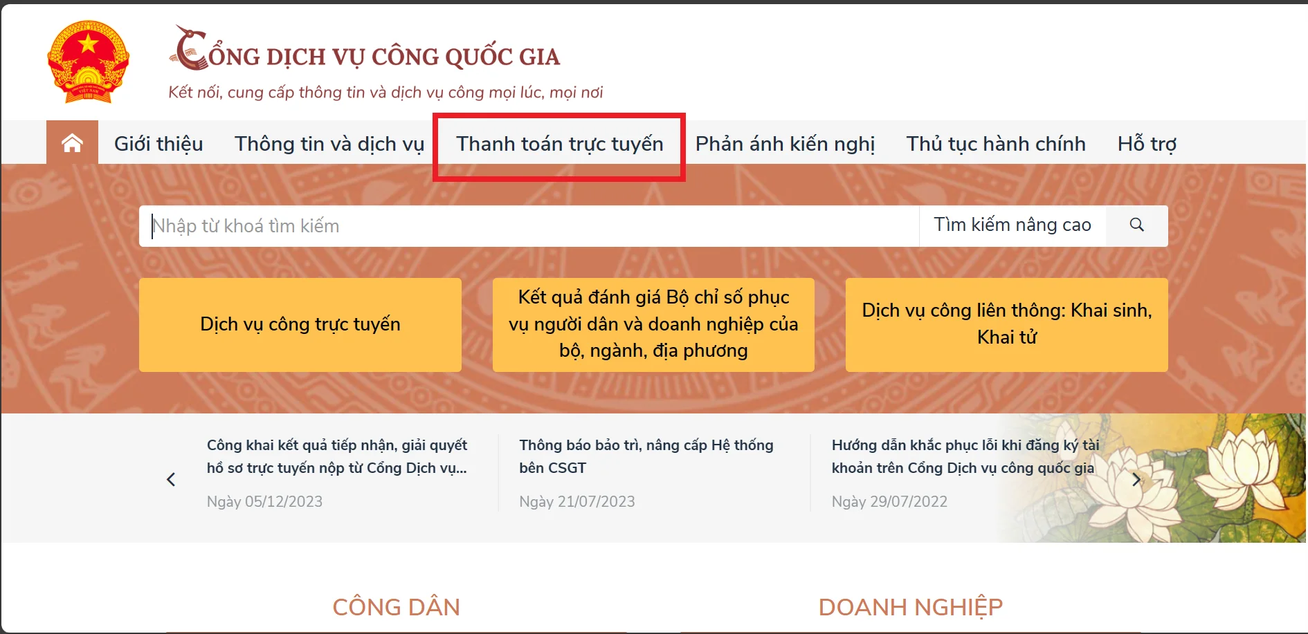 Hướng dẫn chi tiết cách đóng phạt online