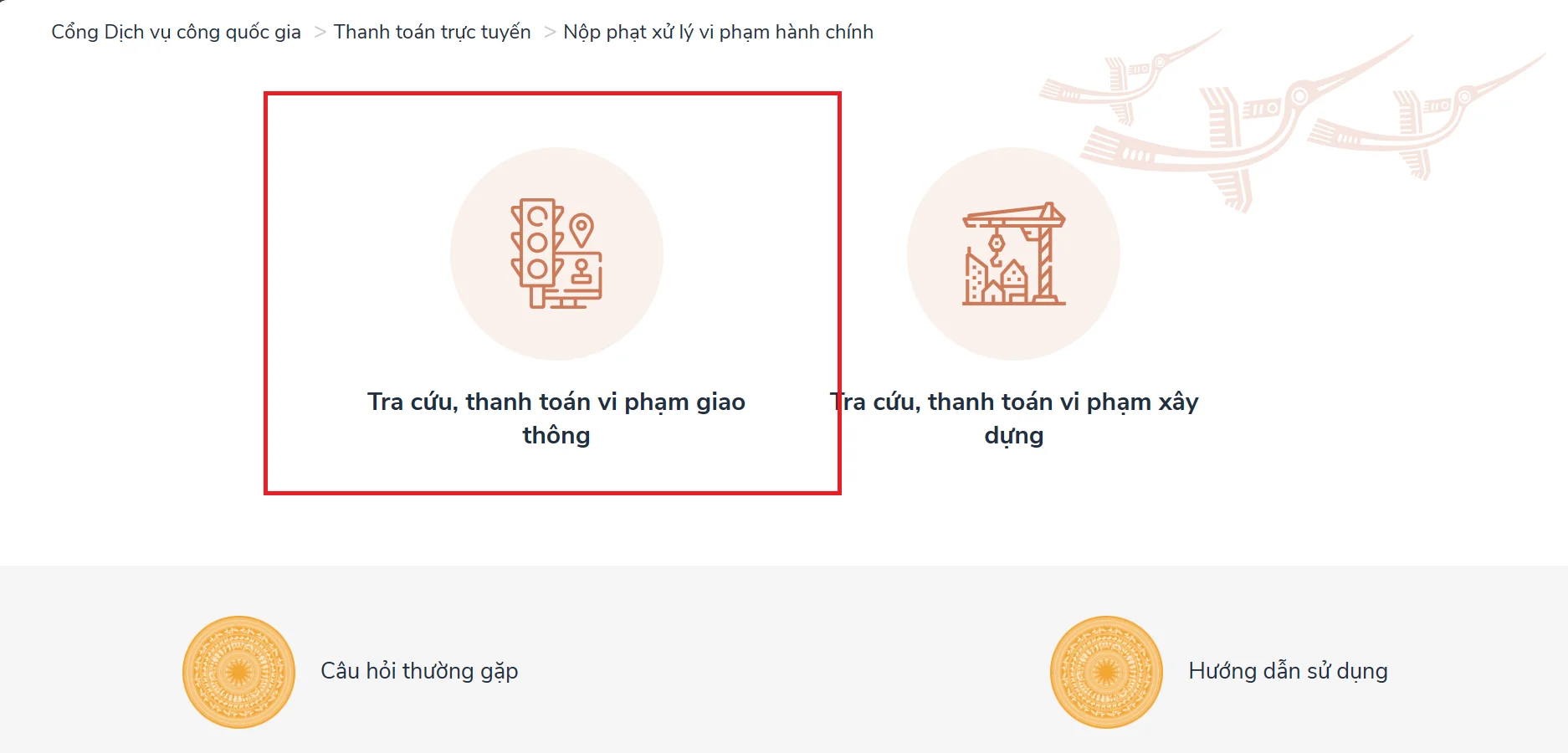 Hướng dẫn chi tiết cách đóng phạt online