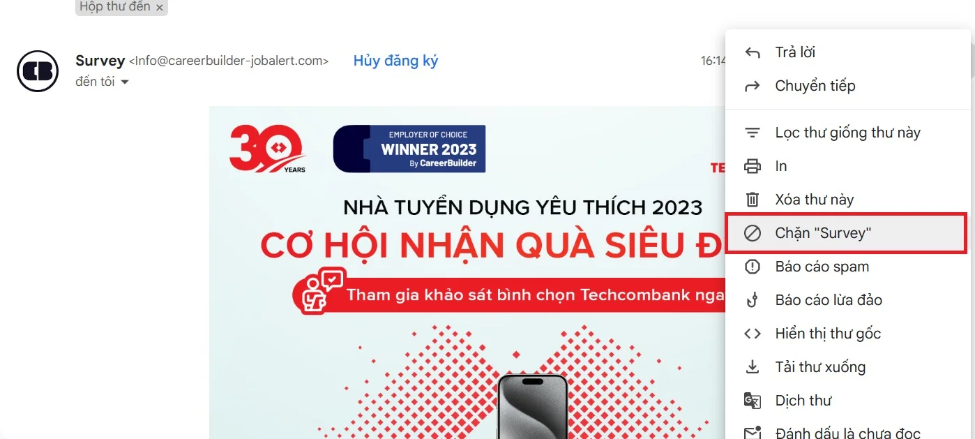 Chặn thư rác trên Gmail qua các bước đơn giản nhất