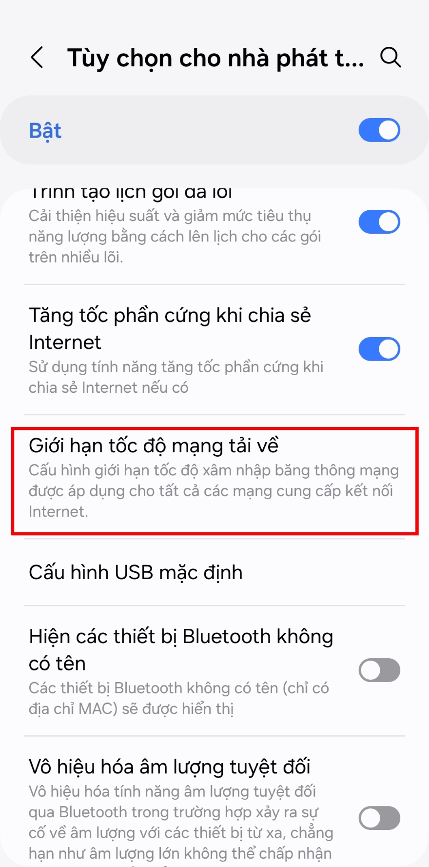 Mẹo để tăng tốc độ Internet trên thiết bị Galaxy