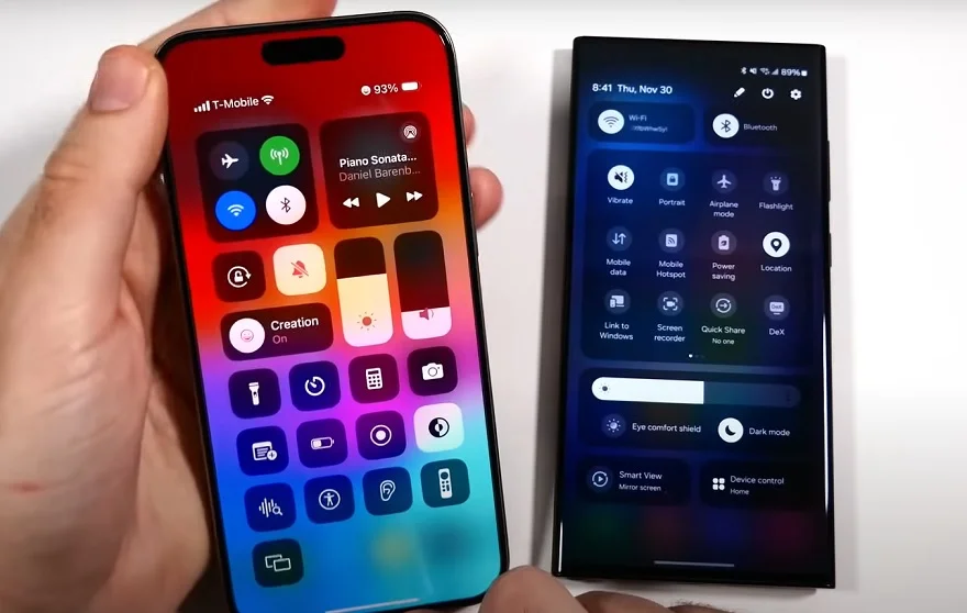 So sánh One UI 6 và iOS 17