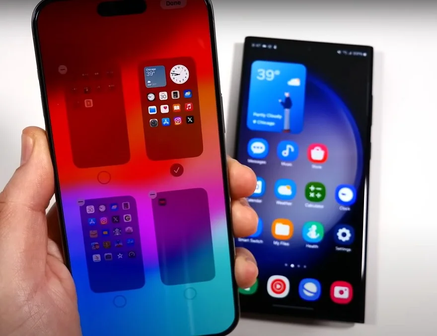 So sánh One UI 6 và iOS 17