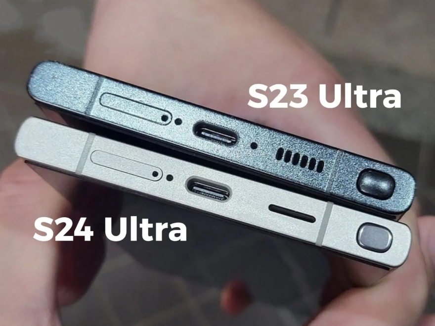 so sánh thiết kế của Galaxy S23 Ultra và Galaxy S24 Ultra