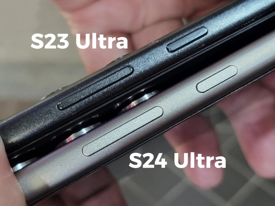 so sánh thiết kế của Galaxy S23 Ultra và Galaxy S24 Ultra