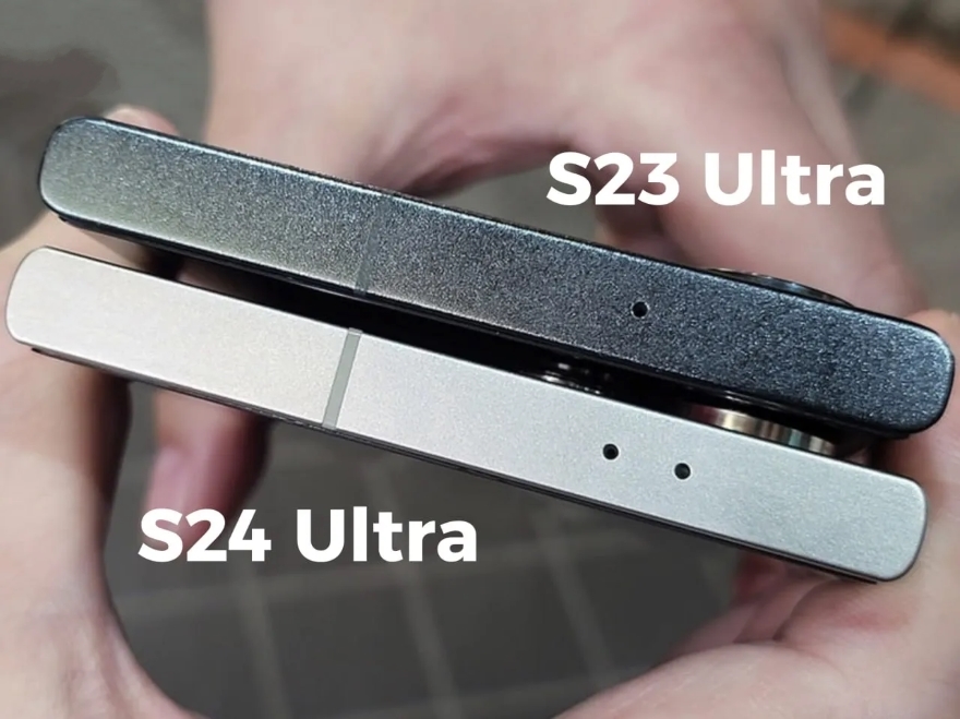 so sánh thiết kế của Galaxy S23 Ultra và Galaxy S24 Ultra