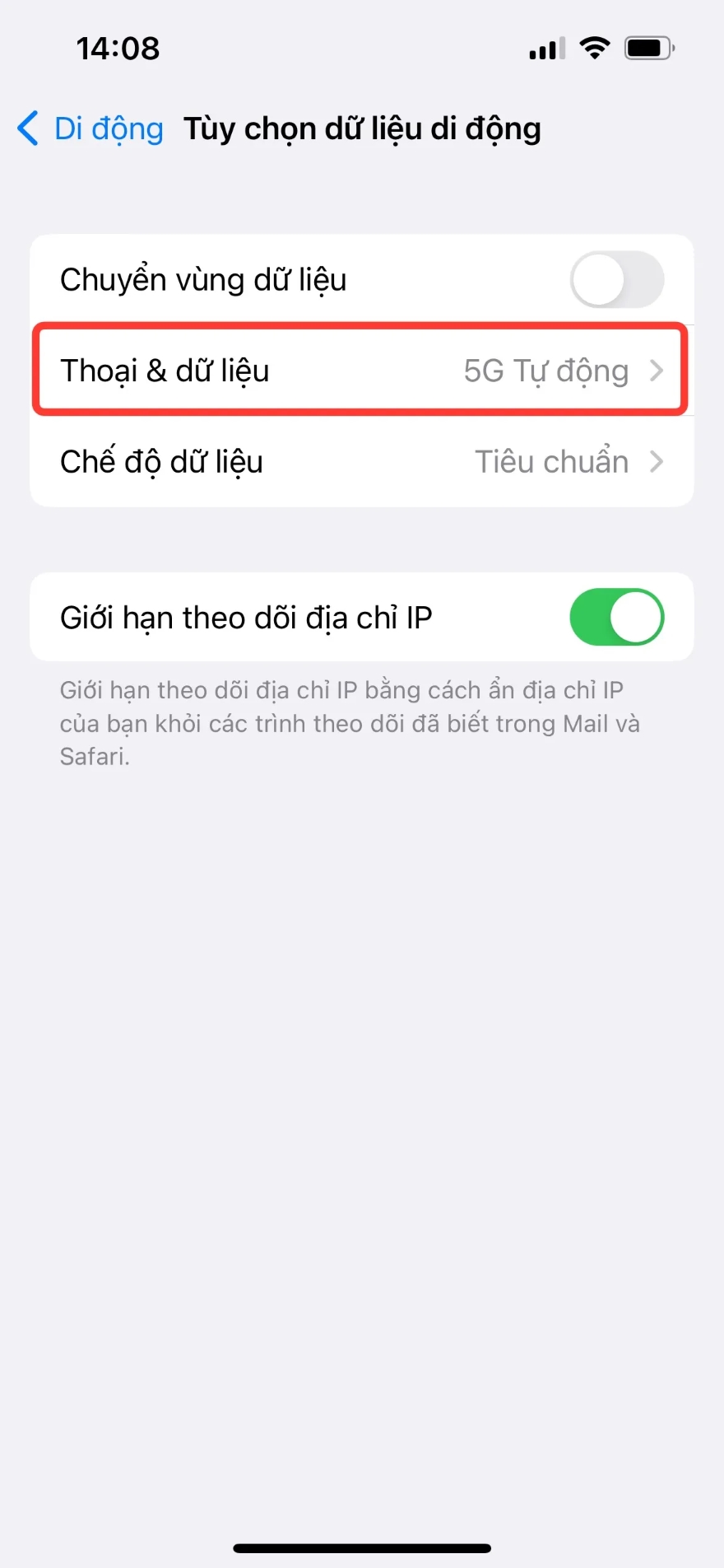 thay đổi cài đặt 5G để có tốc độ và thời lượng pin tốt hơn trên iPhone