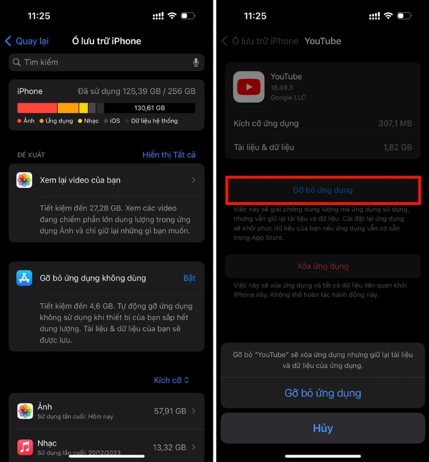 Tối ưu hóa dung lượng lưu trữ iphone