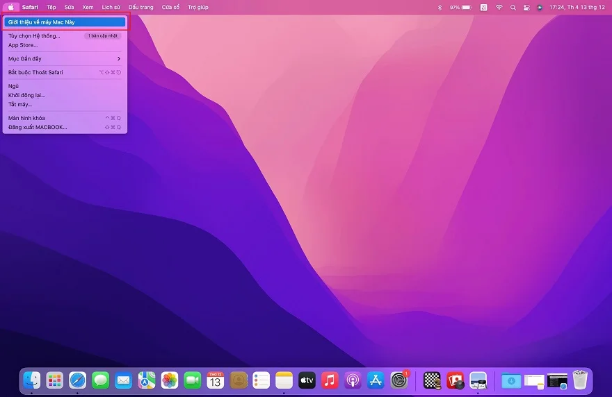 Xem số lần sạc MacBook