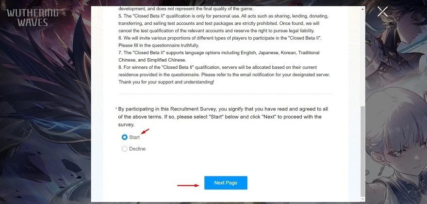 Đăng ký Wuthering Waves beta 2