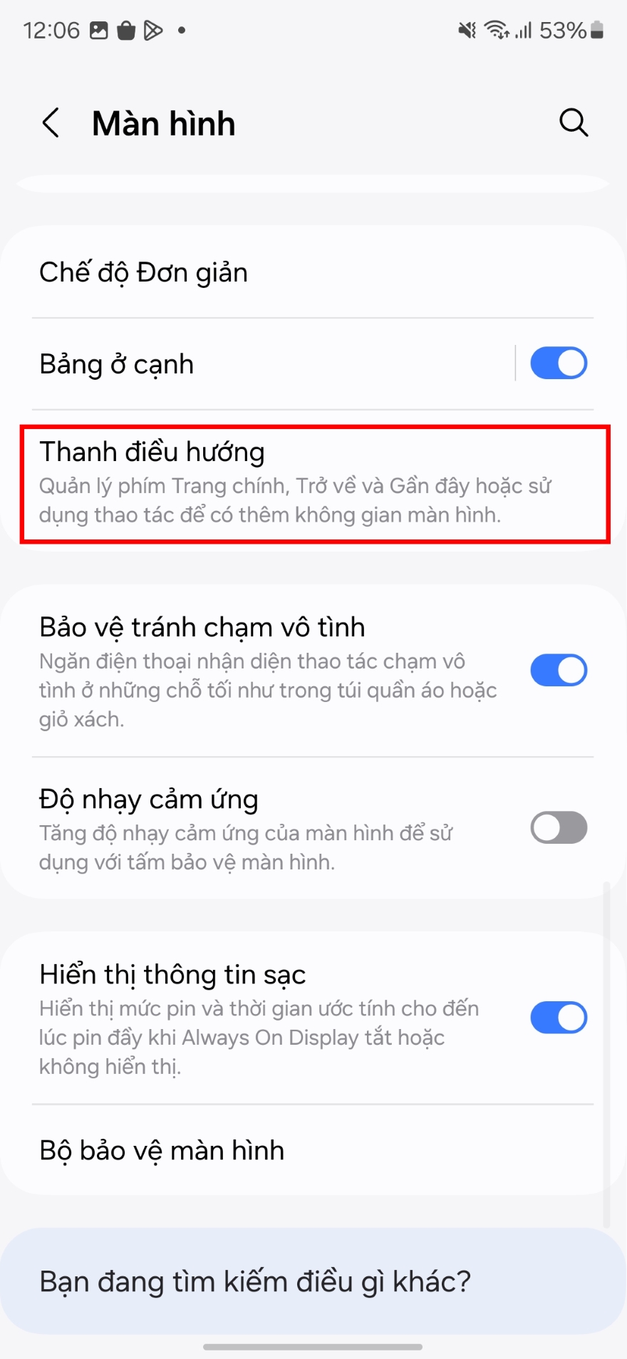 Cách ẩn thanh điều hướng trên One UI 6.1