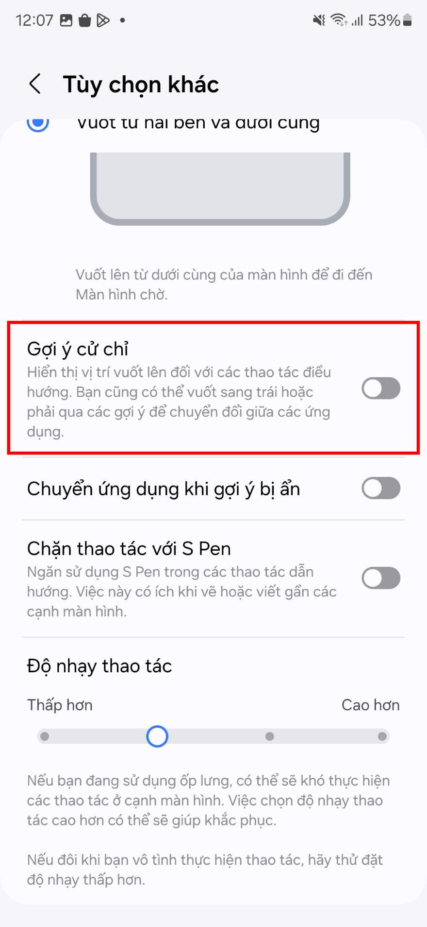 Cách ẩn thanh điều hướng trên One UI 6.1