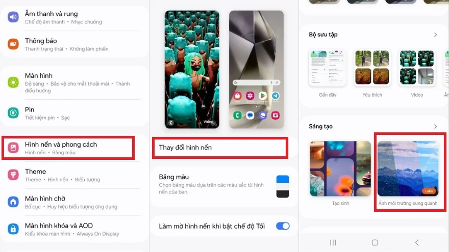 Cách cài hình nền Galaxy S24 Series thay đổi theo thời tiết