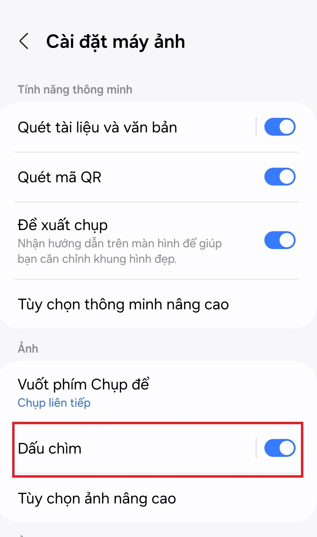 Cách chỉnh vị trí watermark cho ảnh trên One UI 6
