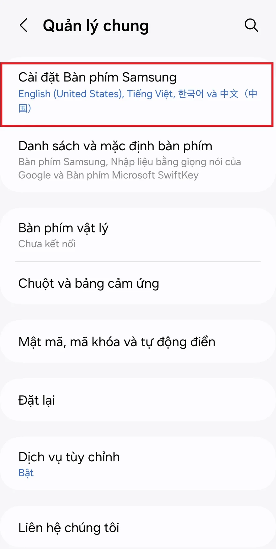 Cách tạo và quản lý phím tắt văn bản trên Samsung