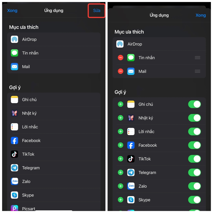 Cách tùy chỉnh menu Chia sẻ trên iPhone hoặc Mac