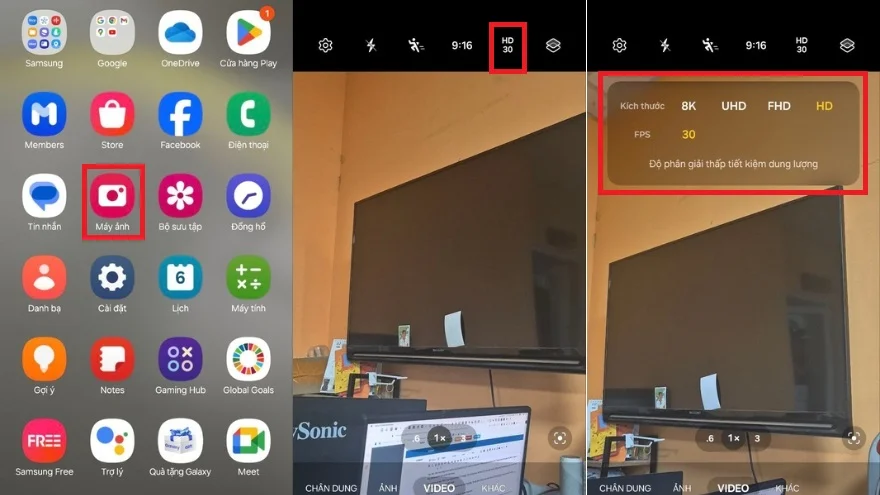 Chỉnh FPT trực tiếp trên quay video với One UI 6.1