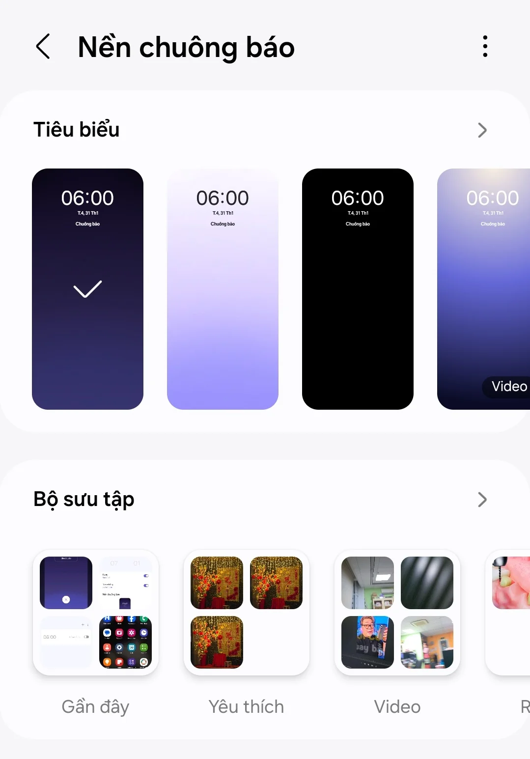 Đặt hình nền báo thức theo ý thích trên One UI 6.1