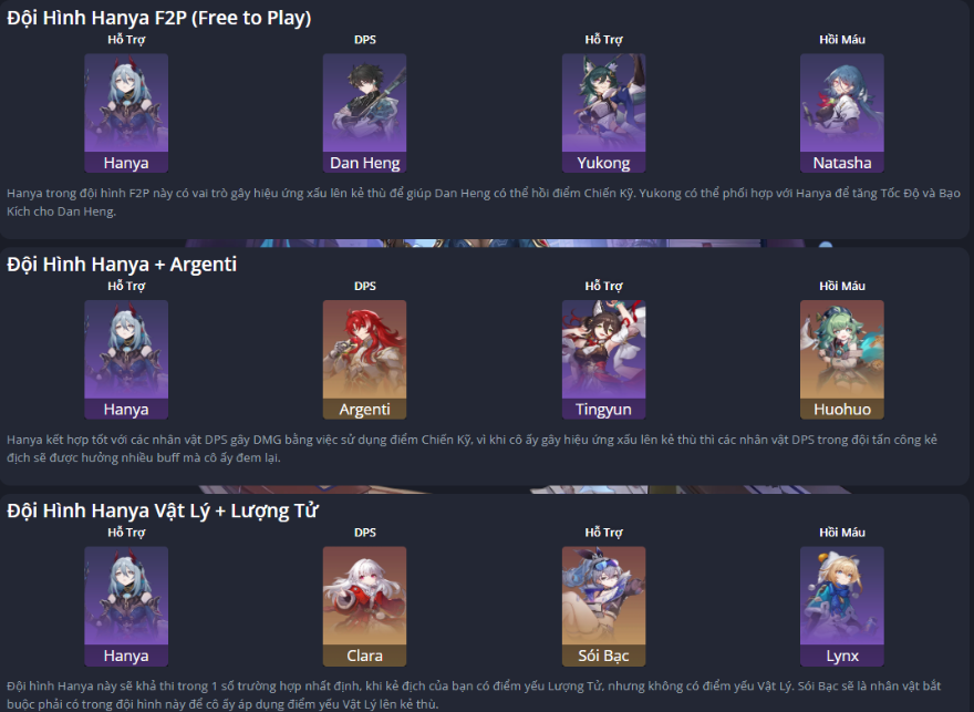 Hanya build Honkai: Star Rail