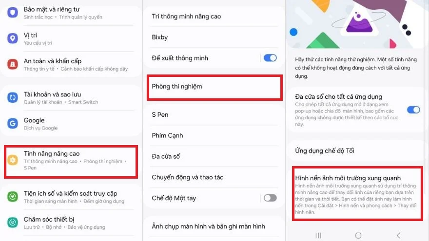 Cách cài hình nền Galaxy S24 Series thay đổi theo thời tiết