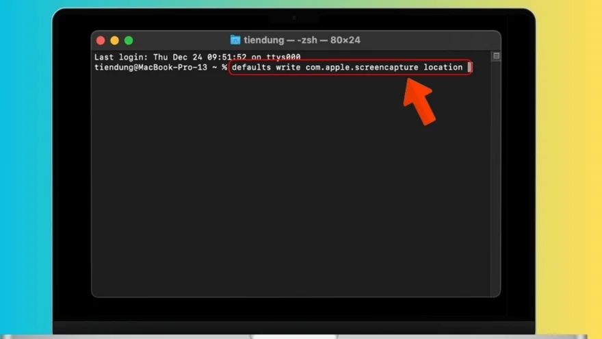 Đổi vị trí chụp ảnh màn hình MacBook