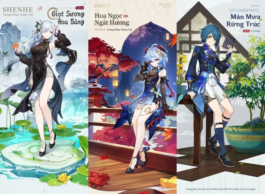 skin Ganyu, Shenhe và Xingqiu