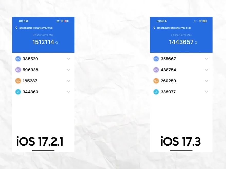 Đánh giá hiệu năng của iOS 17.3