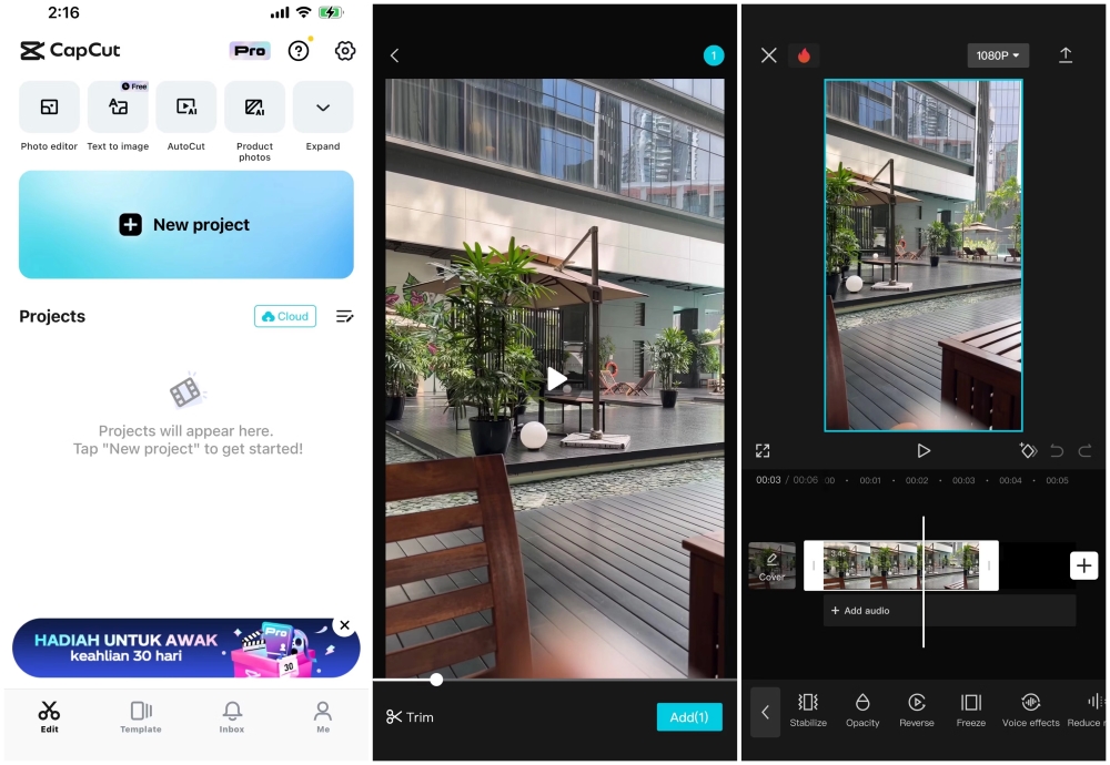 Đảo ngược video iPhone