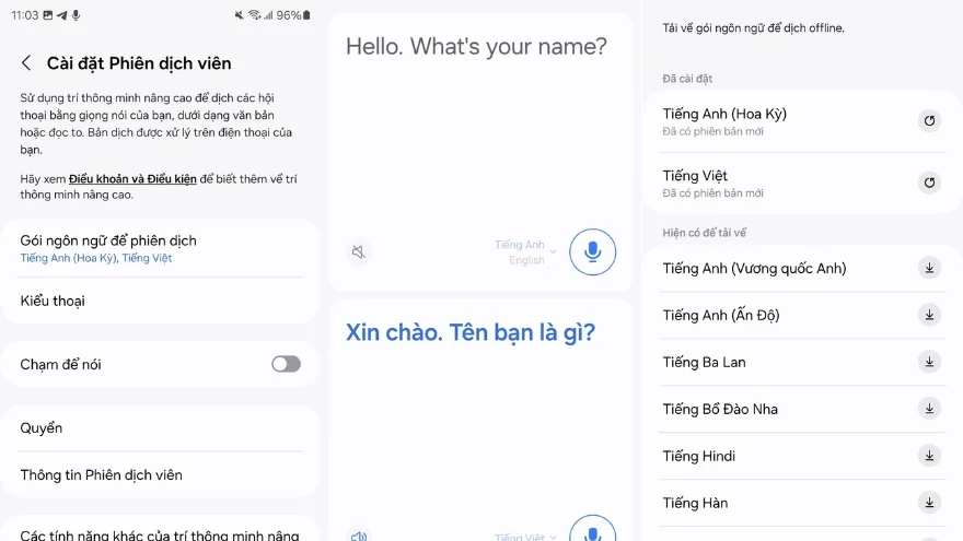 Quyền năng phiên dịch Galaxy S24 Series