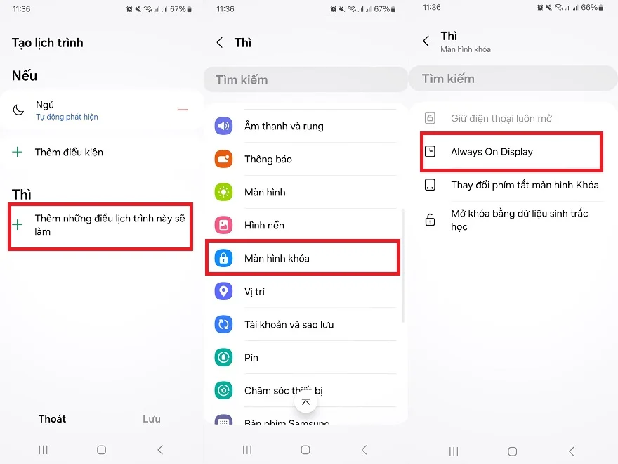 Tắt tự động Always on Display One UI 6