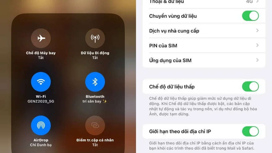 Tiết kiệm 4G trên iPhone