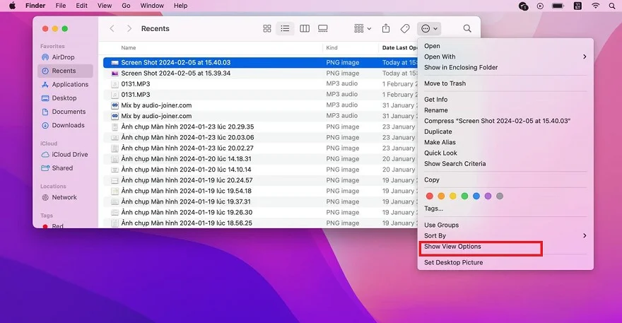 Cách xem dung lượng tệp MacBook