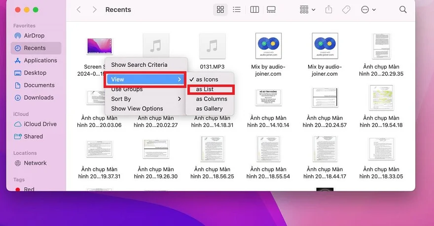Xem dung lượng tệp trên MacBook