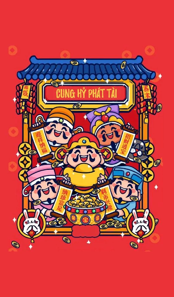 Bộ ảnh nền thần tài thu hút tài lộc và may mắn