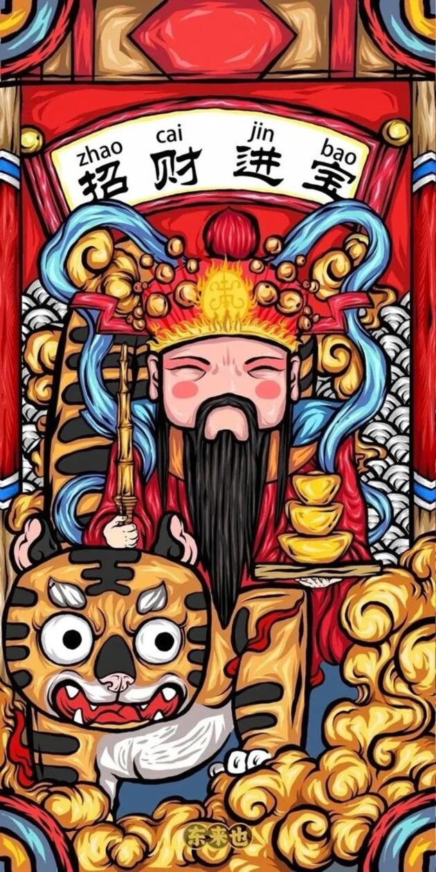 Bộ ảnh nền thần tài thu hút tài lộc và may mắn