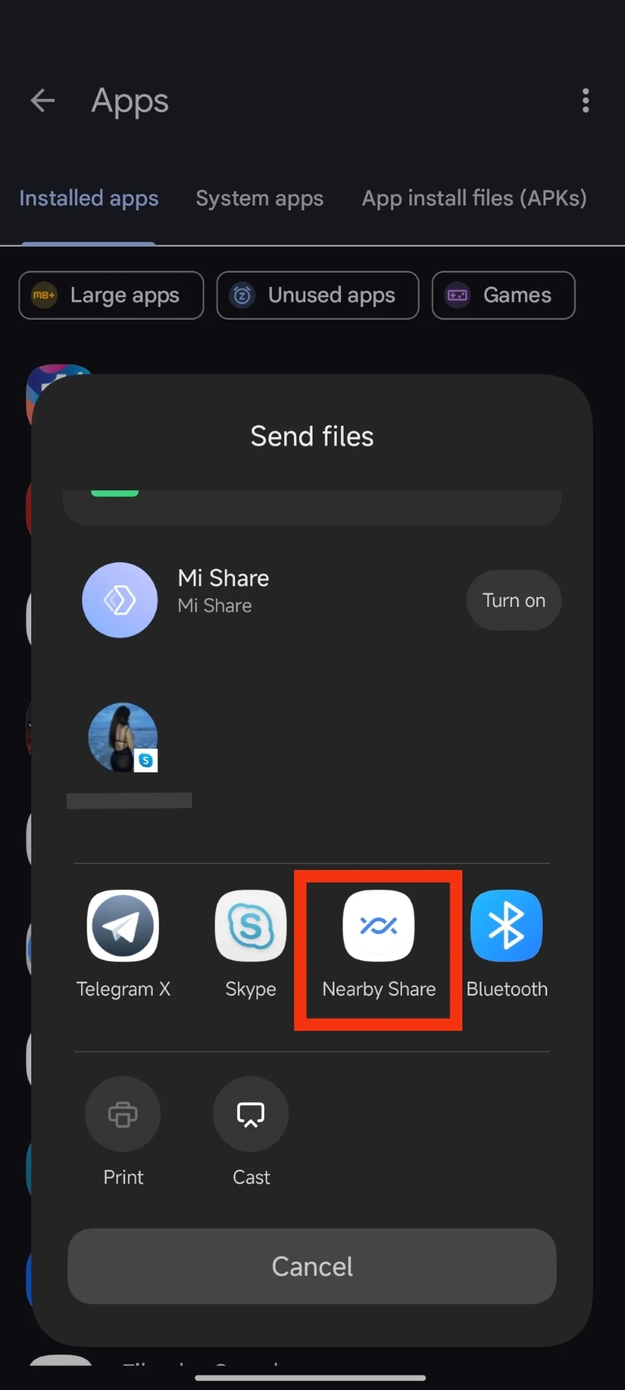 Cách chia sẻ ứng dụng giữa hai điện thoại Android