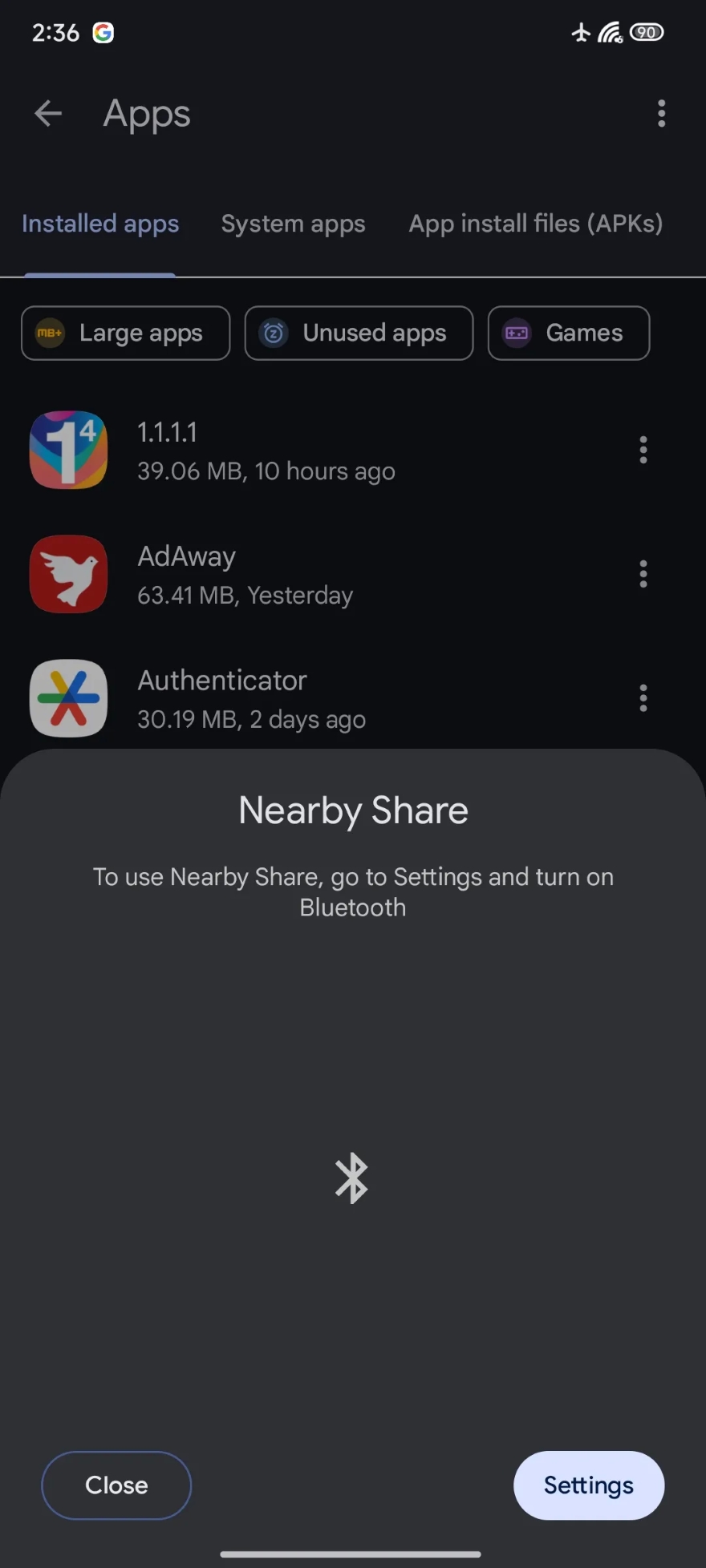 Cách chia sẻ ứng dụng giữa hai điện thoại Android