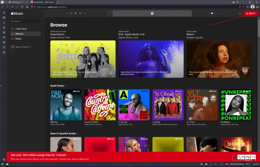 Cách nghe Apple Music trên Windows 11