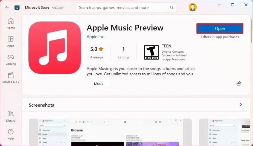 Cách nghe Apple Music trên Windows 11